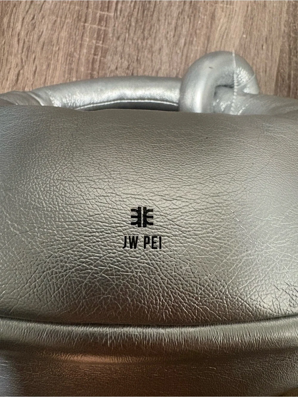 JW PEI Metallic Silver Wristlet Clutch
